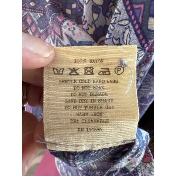 Spell And The Gypsy M Kombi Boho Blouse Lavender EXC - Picture 11 of 11